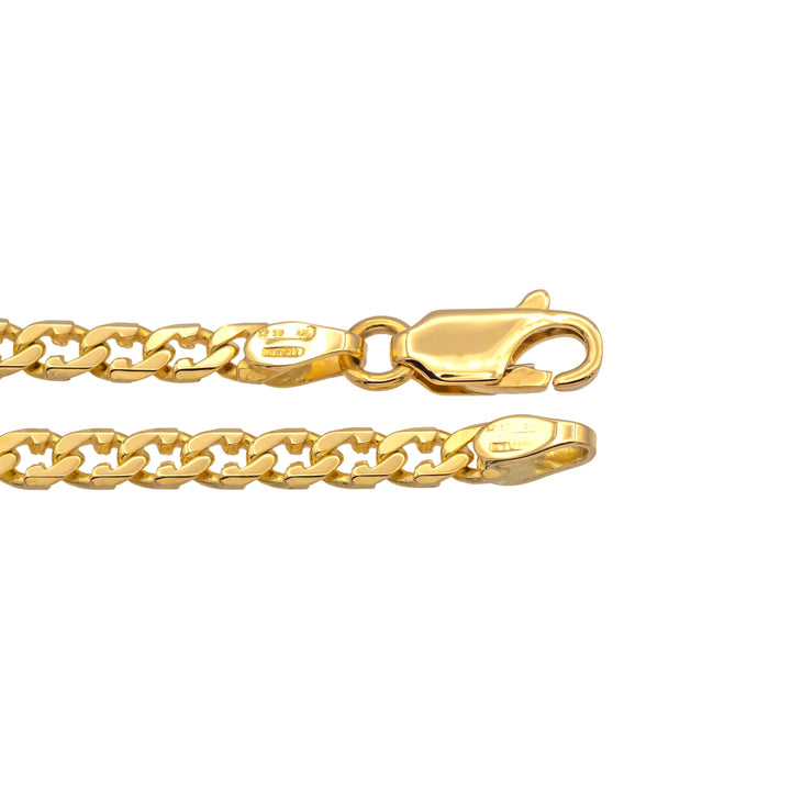 18K Yellow Gold Italian Curb Link Necklace – 23.5 Inches - 3mm
