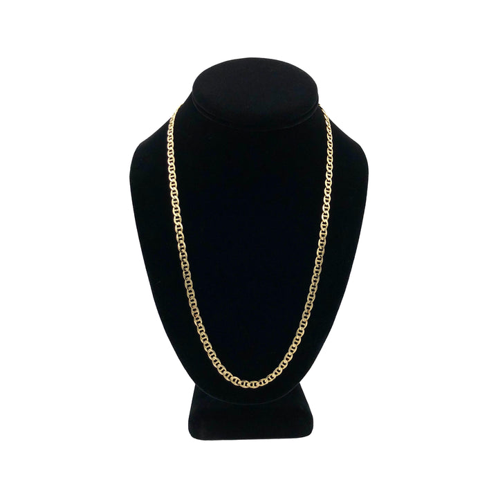 14K Yellow Gold Italian Mariner Link Necklace – 22 Inches - 4.8mm