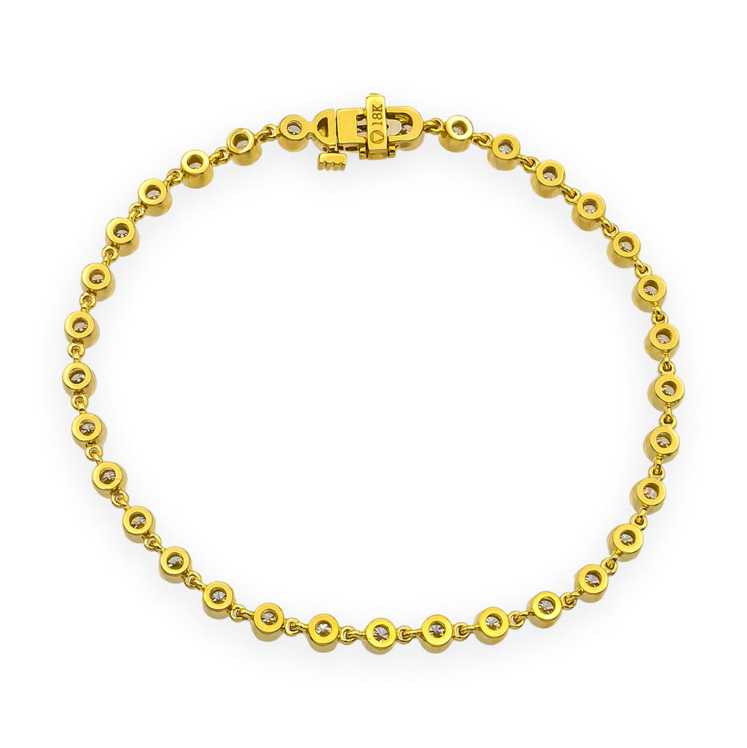 Single-Link Bezel Diamond Tennis Bracelet 2.25ct & 3.50ct - Made to Order