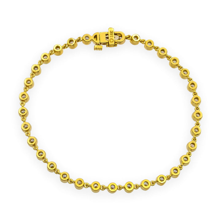 Single-Link Bezel Diamond Tennis Bracelet 2.25ct & 3.50ct - Made to Order