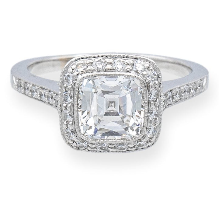 Tiffany & Co. Legacy Cushion Diamond Engagement Ring .98Ct Center