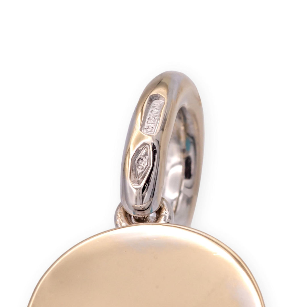 Aaron Basha 18K White Gold Blue Enamel and Diamond Shoe Charm