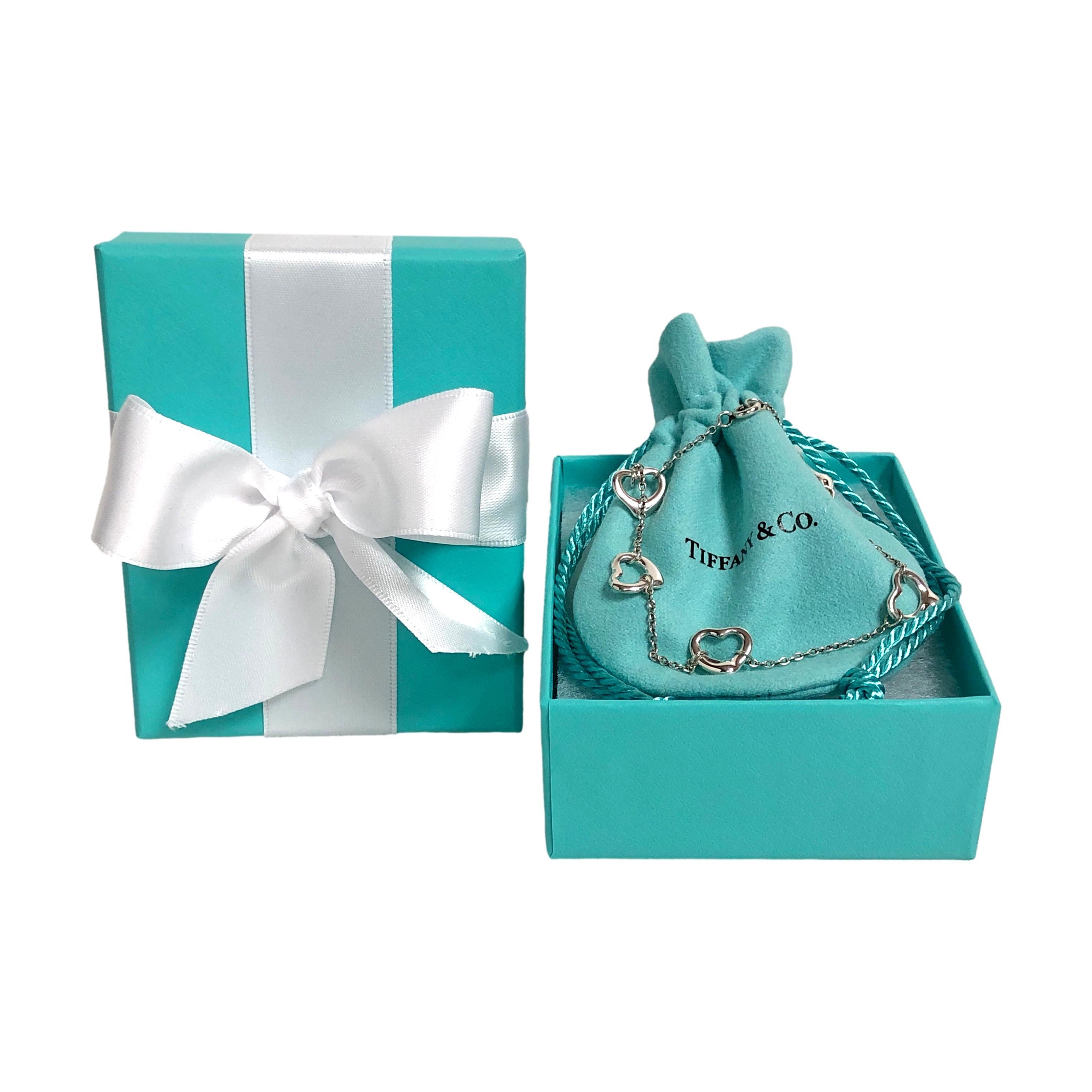 Tiffany & Co. Sterling Silver Elsa Peretti 5-Open Heart Bracelet