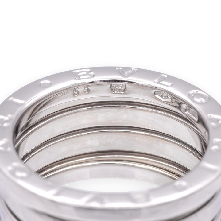 Bulgari Bvlgari B.zero1 18K White Gold 4-Row Band Ring Size 53 (6.5)