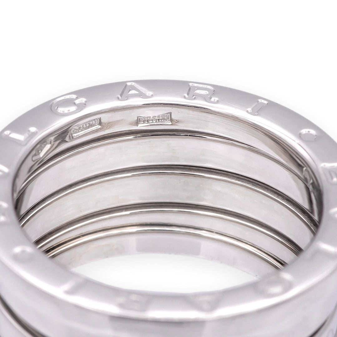 Bulgari Bvlgari B.zero1 18K White Gold 4-Row Band Ring Size 53 (6.5)