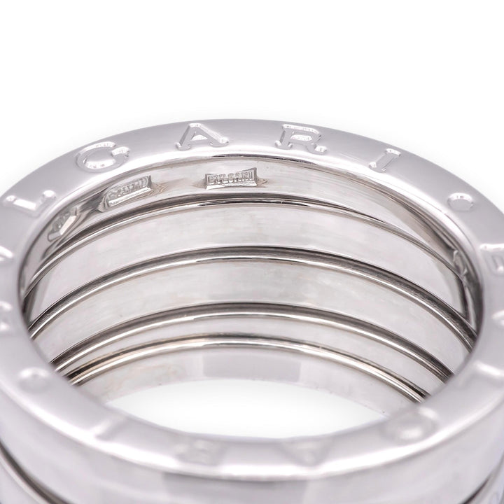 Bulgari Bvlgari B.zero1 18K White Gold 4-Row Band Ring Size 53 (6.5)