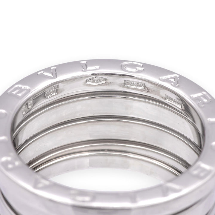 Bulgari Bvlgari B.zero1 18K White Gold 4-Row Band Ring Size 53 (6.5)