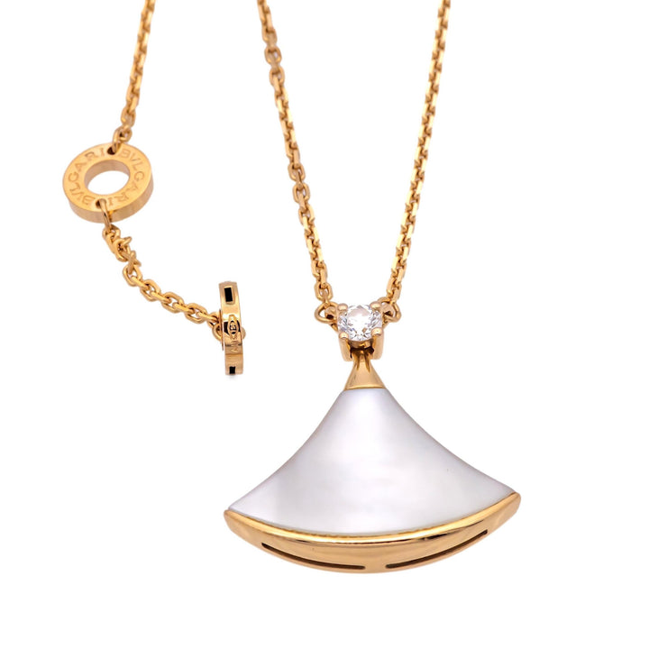 BVLGARI Diva's Dream 18K Rose Gold Pendant Necklace 16"- 17" - 20mm
