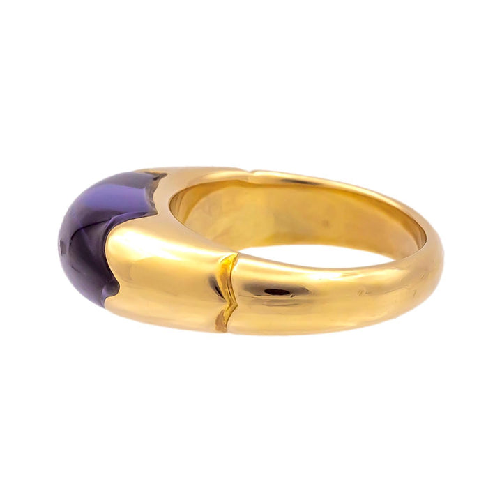 BVLGARI Amethyst 18K Yellow Gold Tronchetto Ring