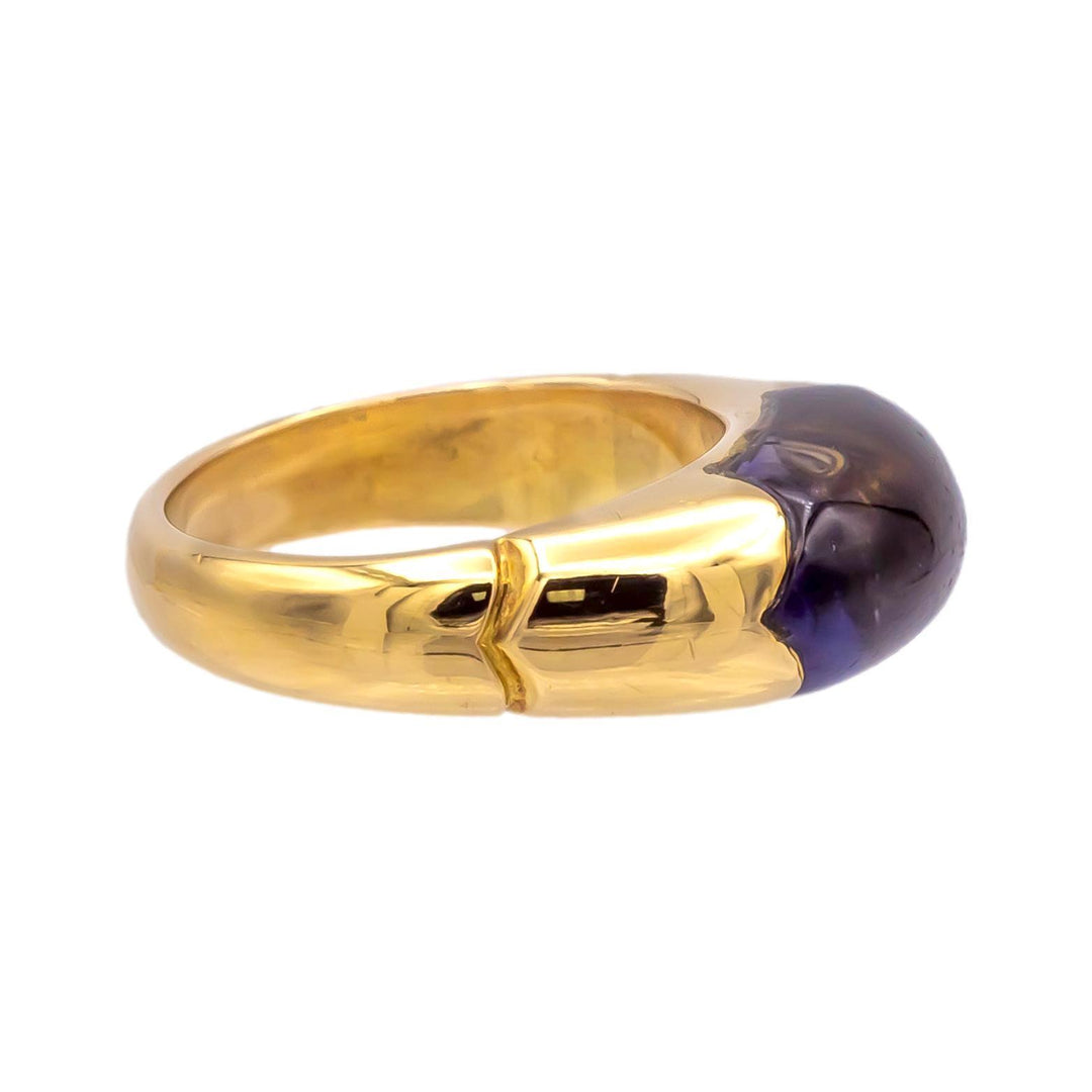 BVLGARI Amethyst 18K Yellow Gold Tronchetto Ring