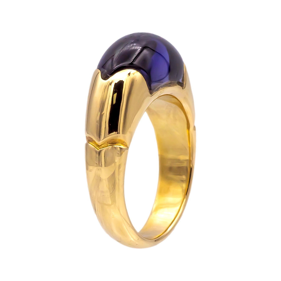 BVLGARI Amethyst 18K Yellow Gold Tronchetto Ring