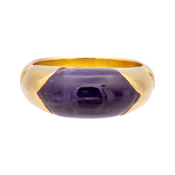 BVLGARI Amethyst 18K Yellow Gold Tronchetto Ring