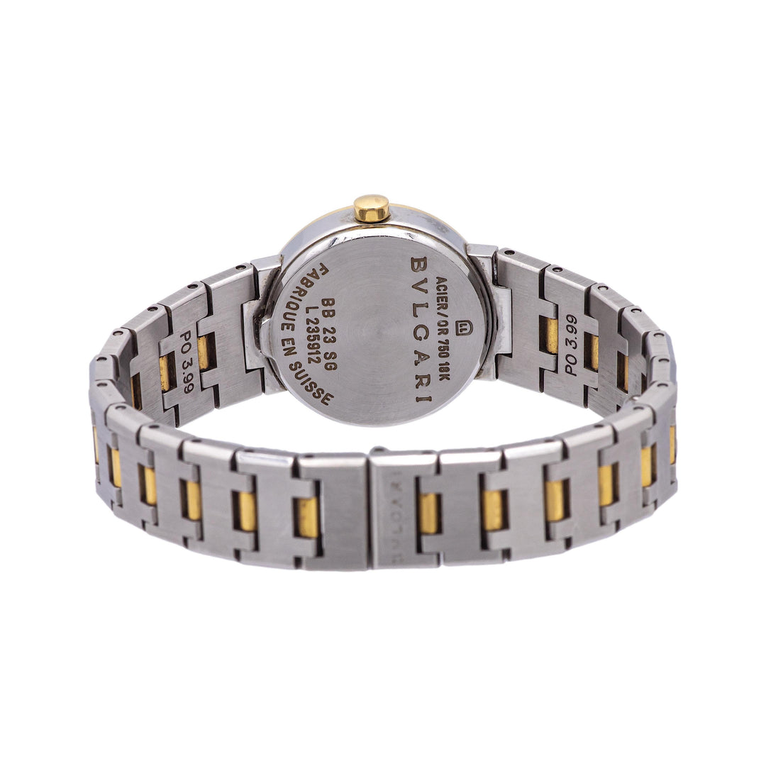 Pre-Owned BVLGARI BVLGARI 18K Yellow Gold Stainless Steel Ladies Watch BB23SG