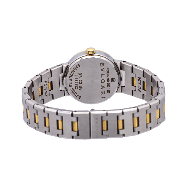 Pre-Owned BVLGARI BVLGARI 18K Yellow Gold Stainless Steel Ladies Watch BB23SG