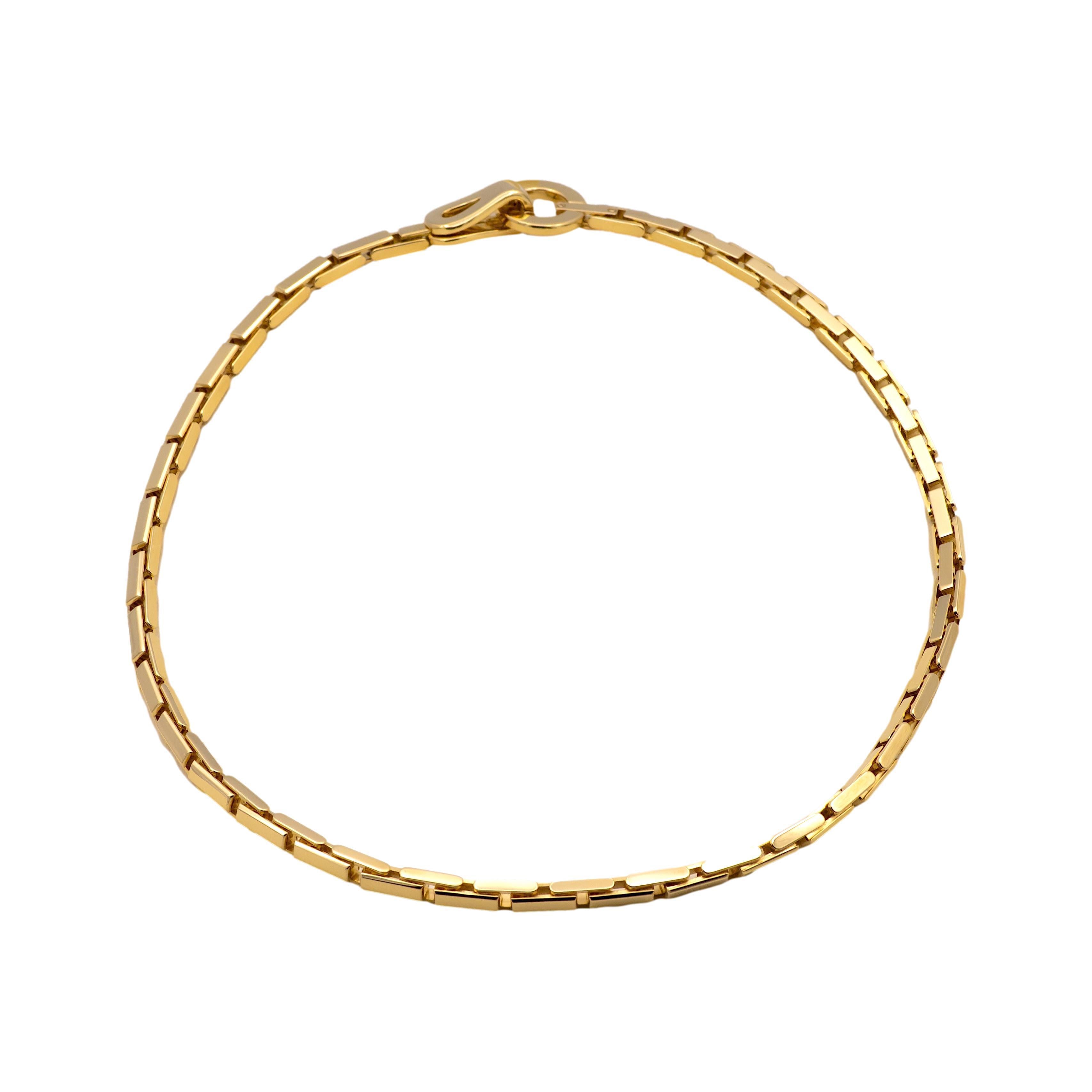 Cartier Agrafe 18K Yellow Gold Link Necklace 16 Long The Diamond Oak