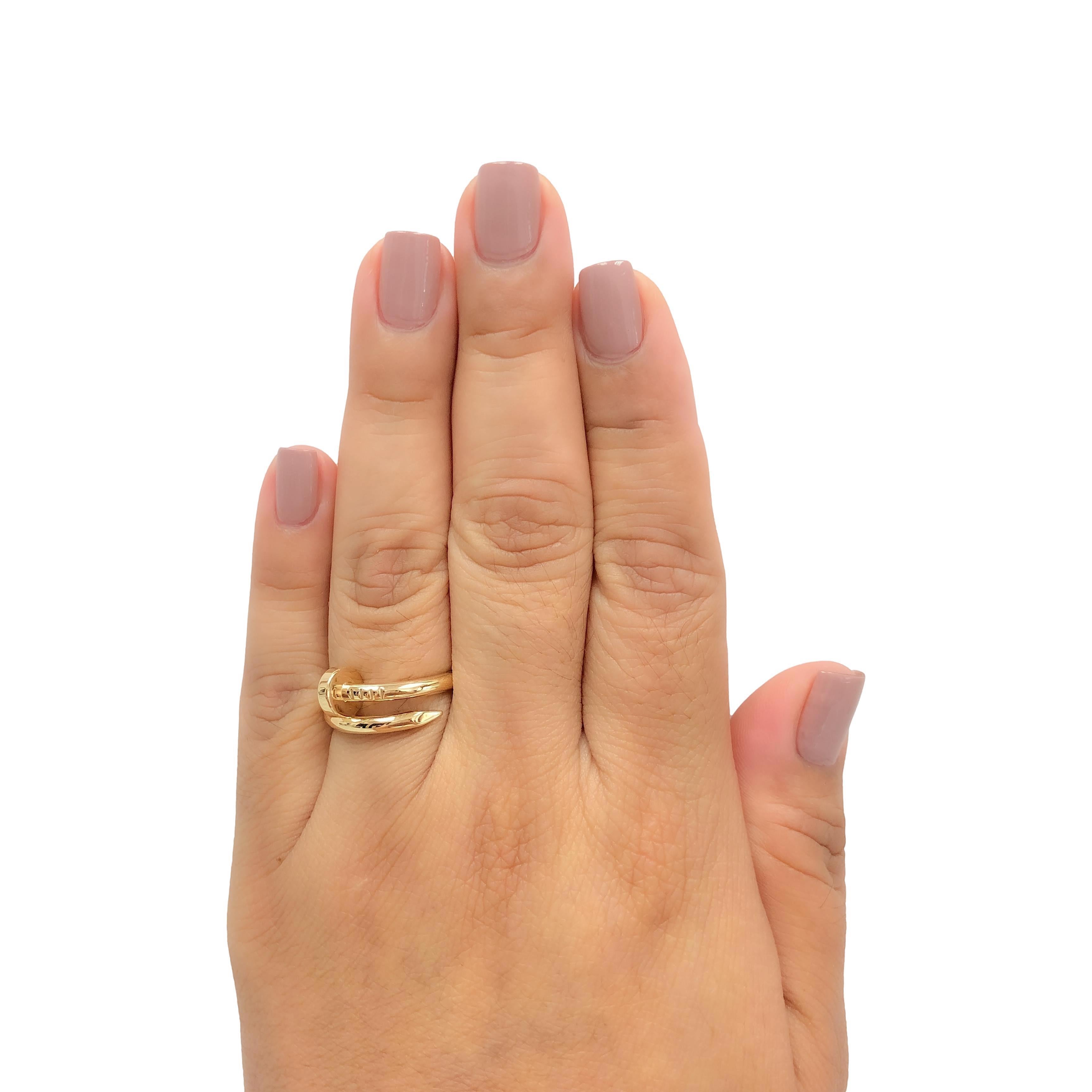 Cartier Juste Un Clou 18K Yellow Gold Ring Size 57 EU 8 US The Diamond Oak