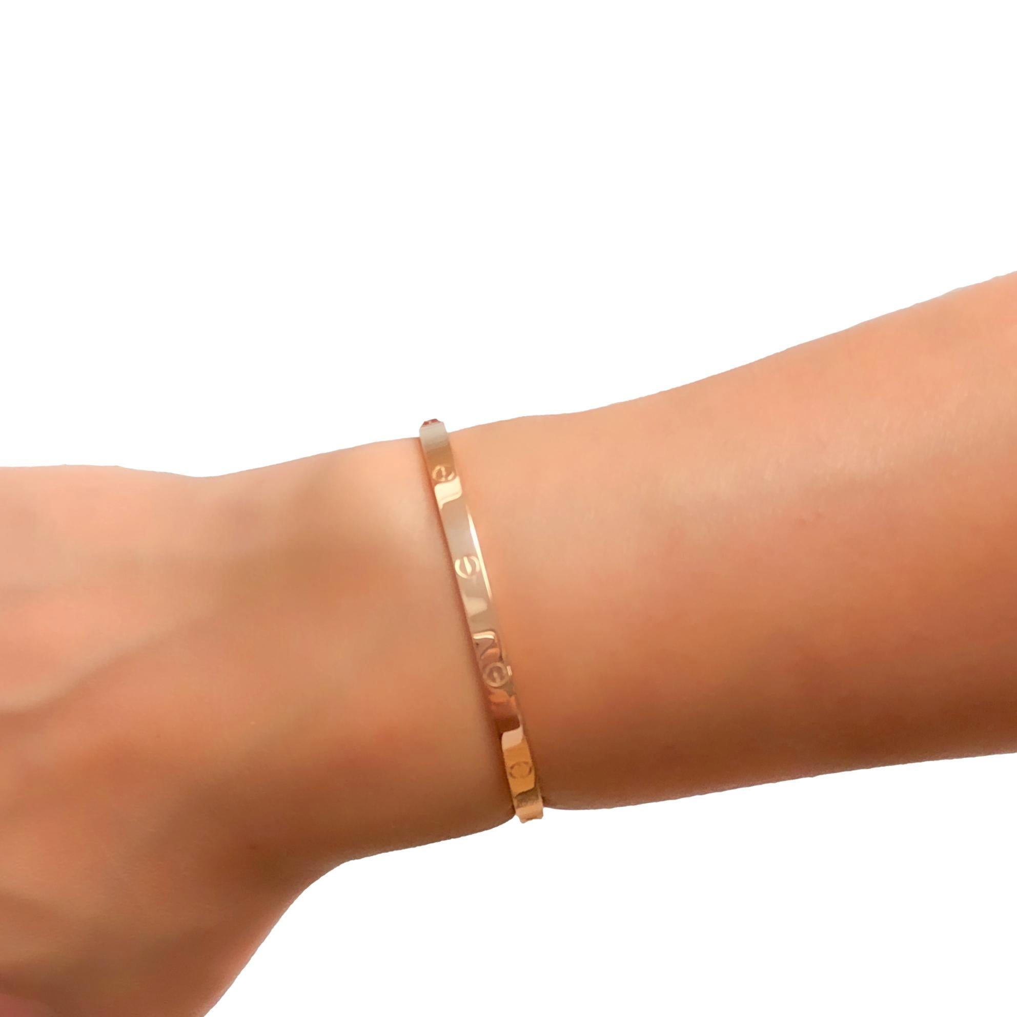 Cartier 18K Rose Gold Love Bracelet Bangle Size 16 Small
