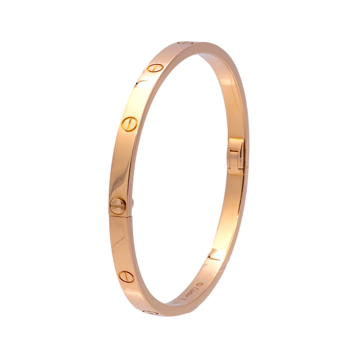 Cartier 18K Rose Gold Love Bracelet Bangle Size 16 Small Model