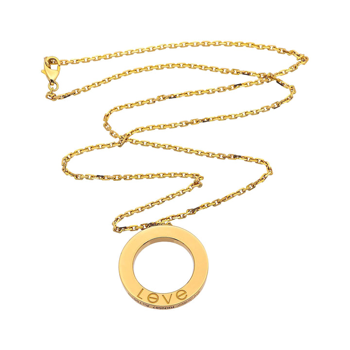 Cartier Love 18K Yellow Gold Pendant Necklace 18"Long