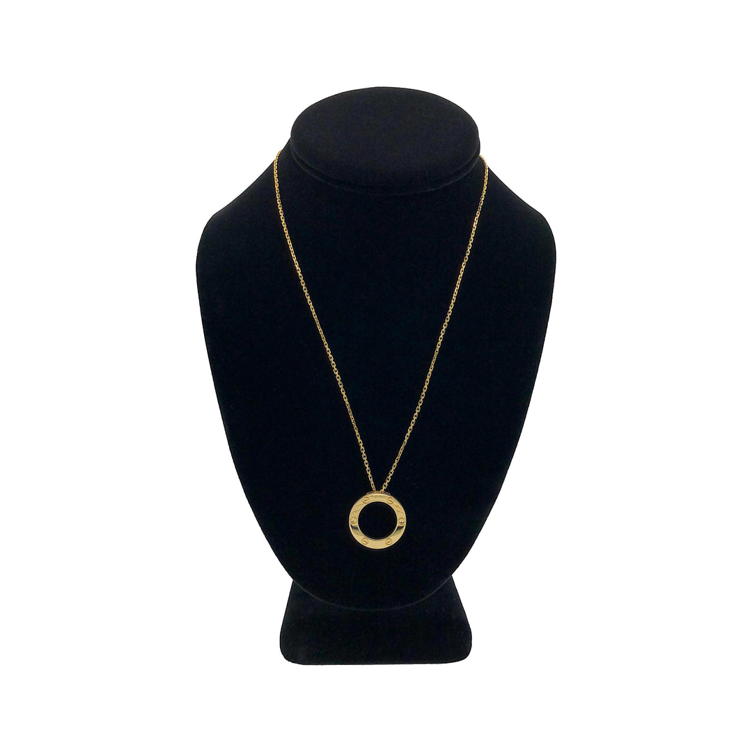 Cartier Love 18K Yellow Gold Pendant Necklace 18"Long