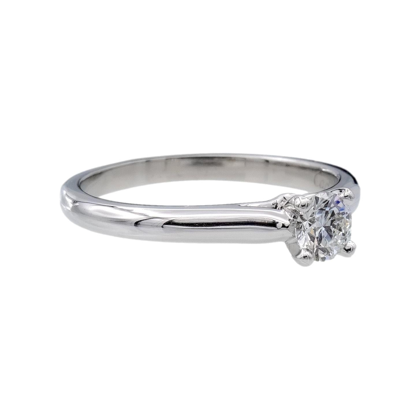 ★SALE★【Cartier】１８９５　リング　プラチナ　９号　1621 Cartier 1895 Platinum Diamond Engagement Ring with Round .25 Ct