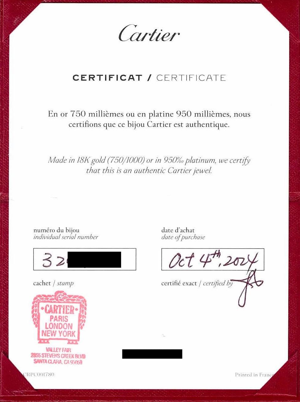 Cartier Love Necklace 18K Rose Gold Pavé Diamond Pendant 20" Box and Papers