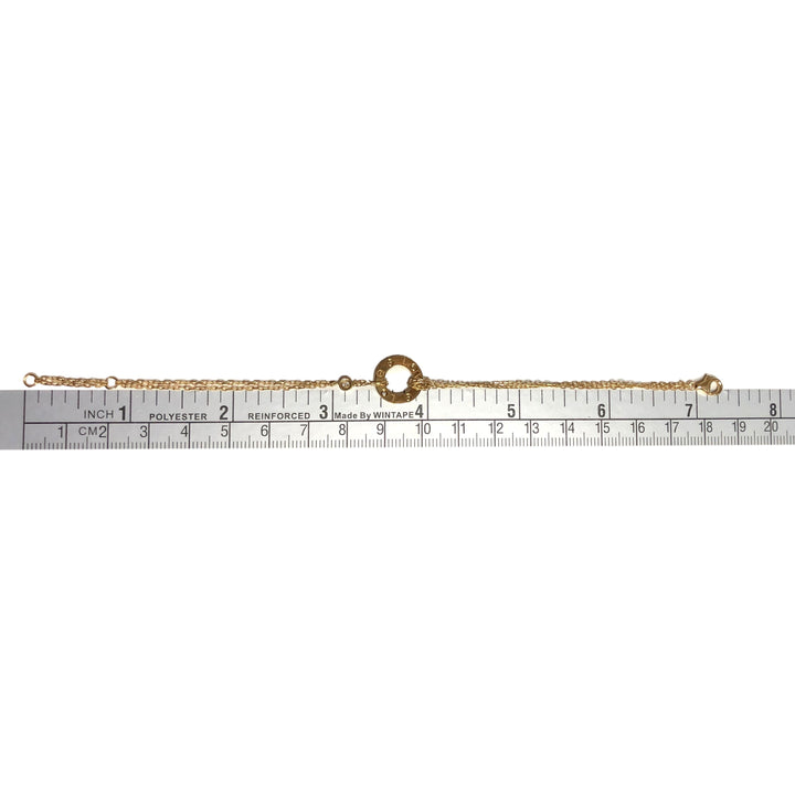 Cartier 18k Yellow Gold Circle Love Bracelet with Diamonds