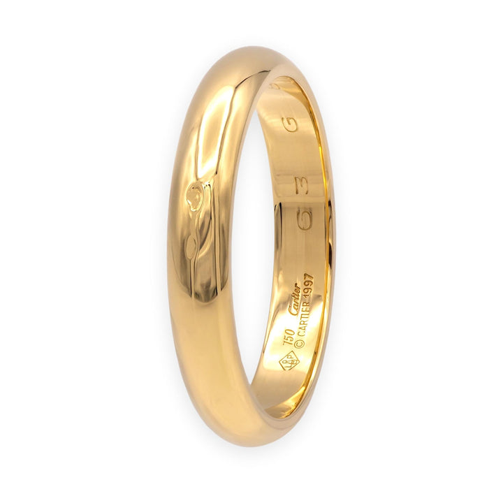 Vintage Cartier Men's 18K Yellow Wedding Band Ring 4mm Size 63 US 10.5 Ca. 1997