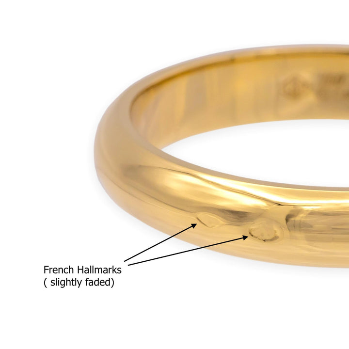 Vintage Cartier Men's 18K Yellow Wedding Band Ring 4mm Size 63 US 10.5 Ca. 1997