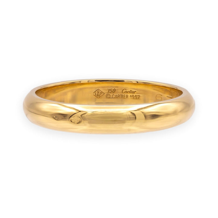 Vintage Cartier Men's 18K Yellow Wedding Band Ring 4mm Size 63 US 10.5 Ca. 1997