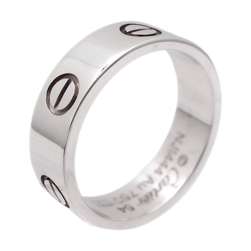 Cartier Love 18K White Gold 5.5mm Size 54 US6.75 Band Ring The Diamond Oak