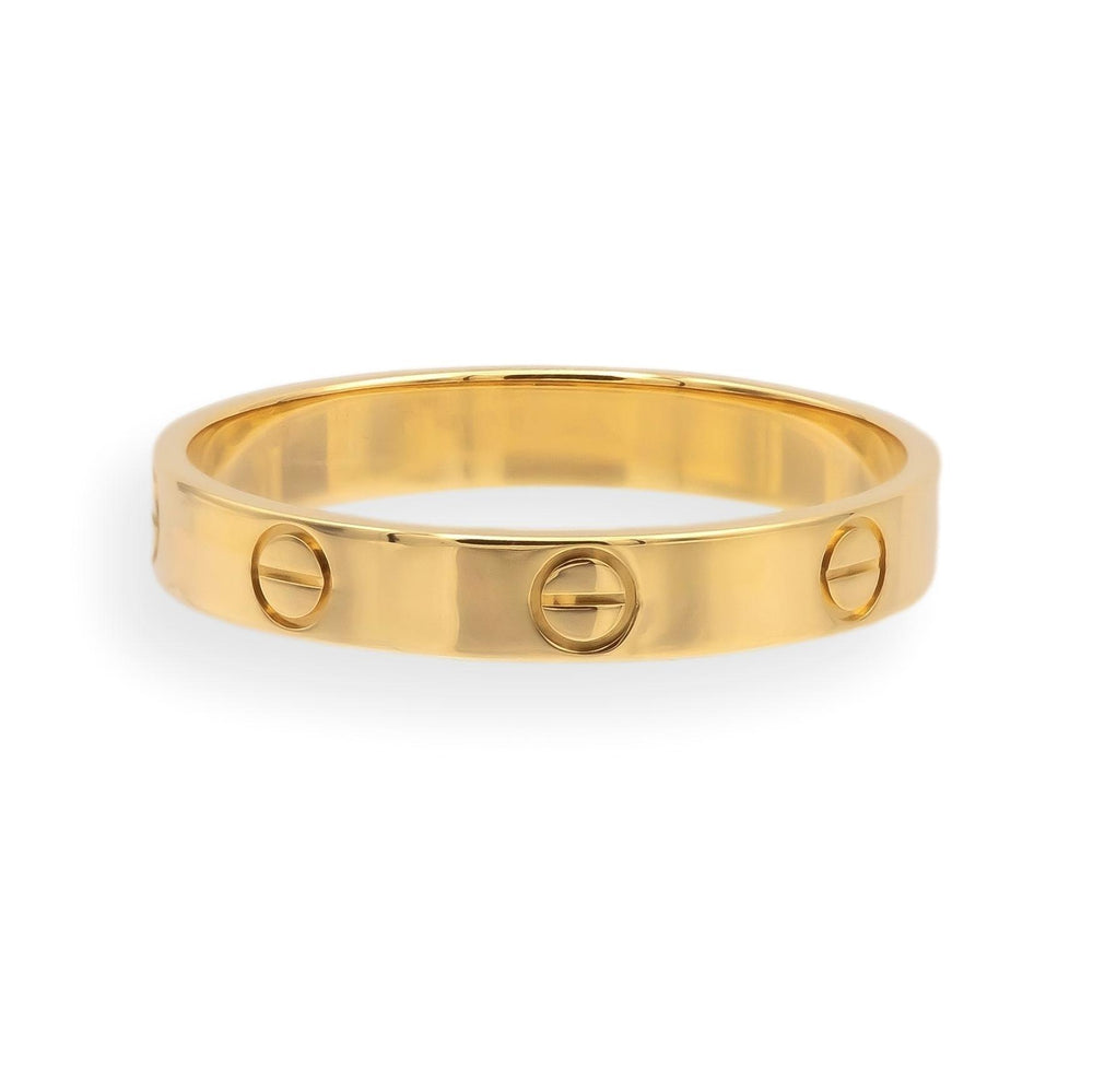 Cartier Love Ring 18K Yellow Gold Small Model Size 62 US 10 Certificate & Box