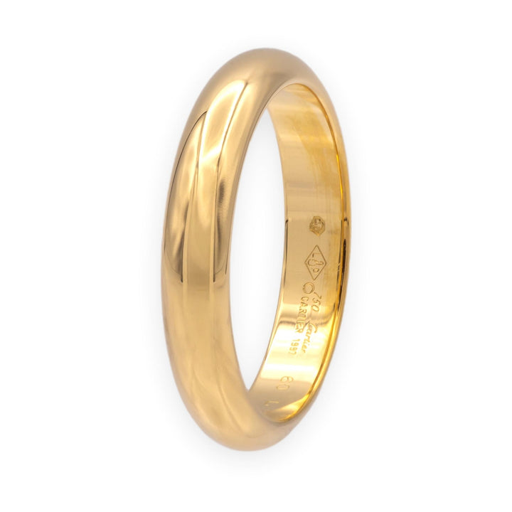 Vintage Cartier 1895 Men's 18K Yellow Classic Wedding Band Ring 4mm Size 60 US9