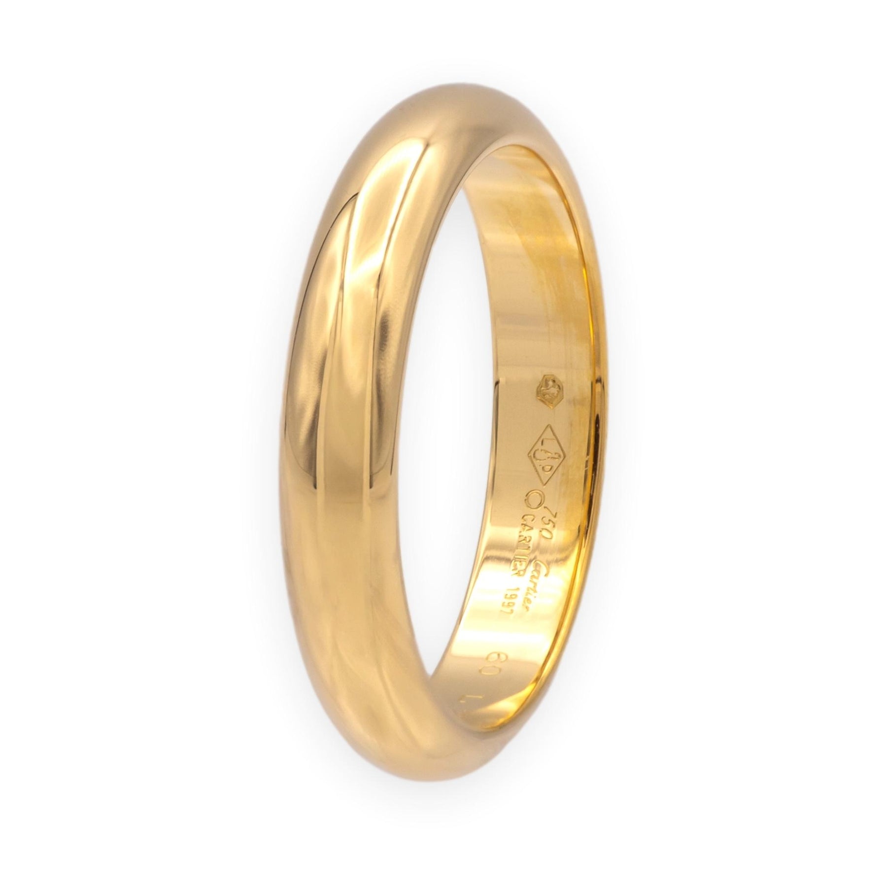 Vintage Cartier 1895 Men's 18K Yellow Classic Wedding Band Ring