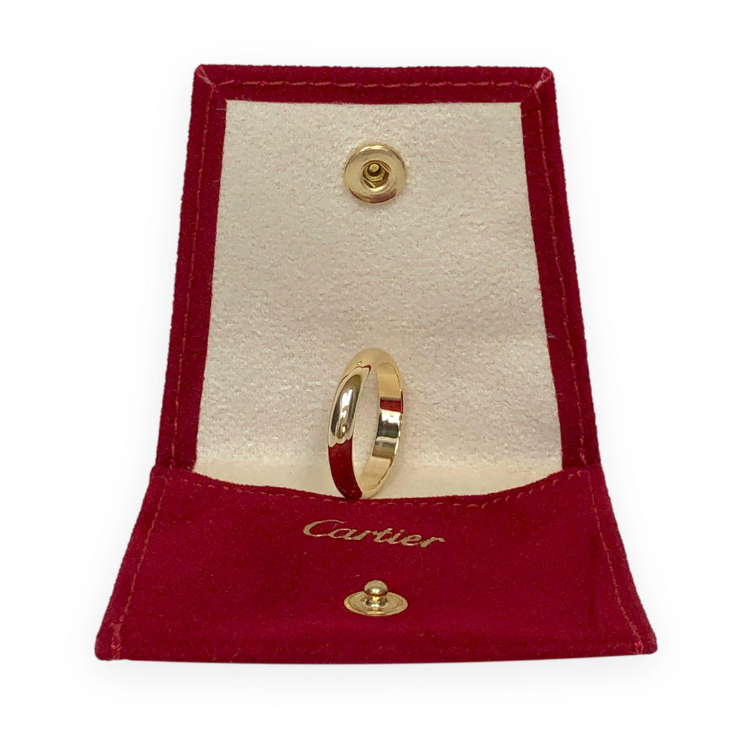 Vintage Cartier 1895 Men's 18K Yellow Classic Wedding Band Ring 4mm Size 60 US9