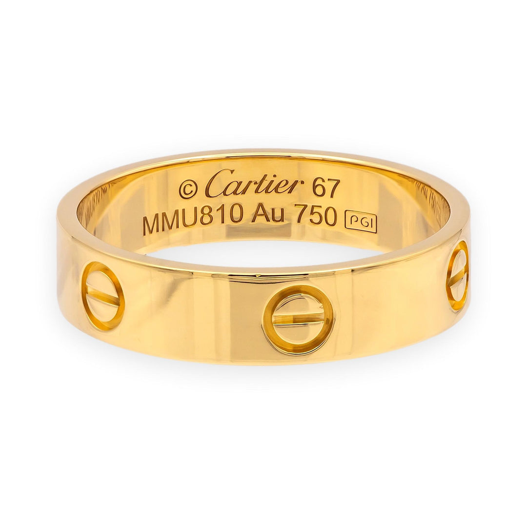 Cartier Love ring Men's 5.5mm 18K Yellow Gold Classic Model size 67 US 12