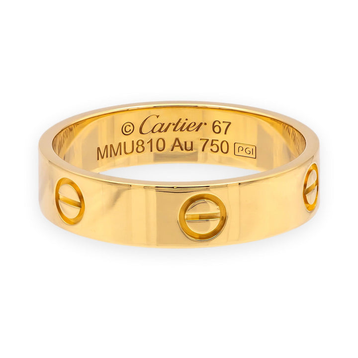 Cartier Love ring Men's 5.5mm 18K Yellow Gold Classic Model size 67 US 12