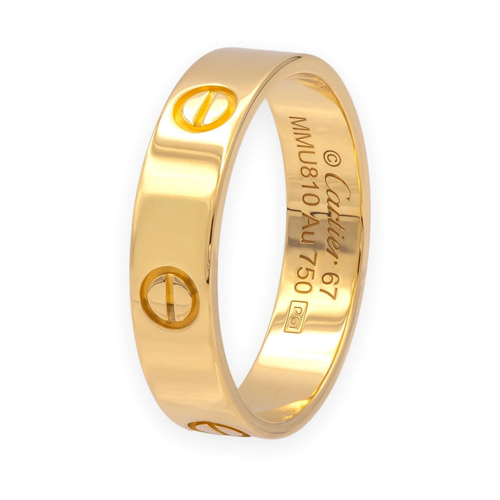 Cartier Love ring Men's 5.5mm 18K Yellow Gold Classic Model size 67 US 12