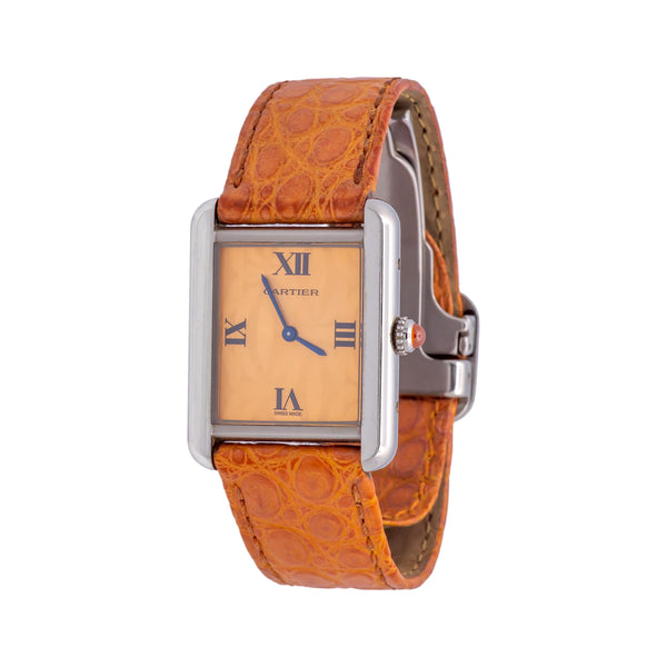Pre-Owned CARTIER Orange Tank Solo Quartz Watch 2716 – The Diamond Oak