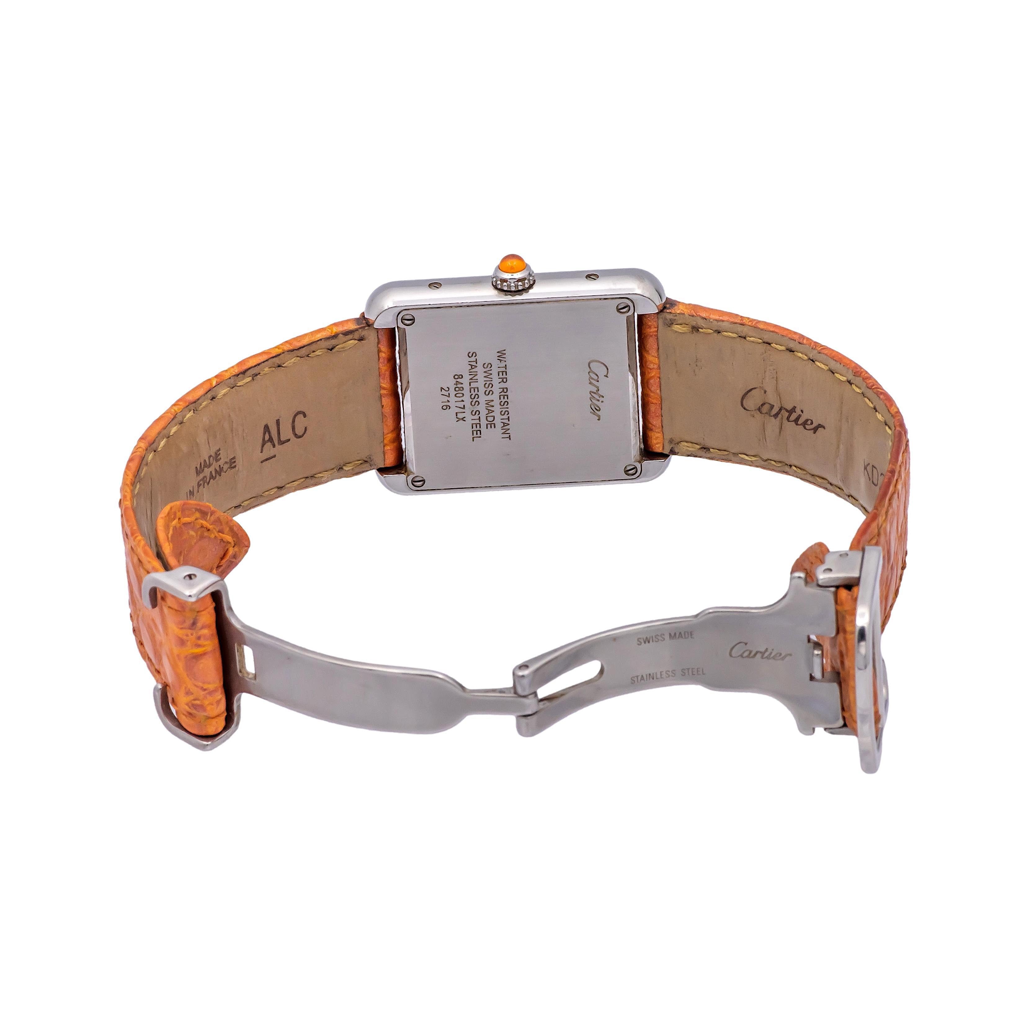 Pre-Owned CARTIER Orange Tank Solo Quartz Watch 2716 – The Diamond Oak