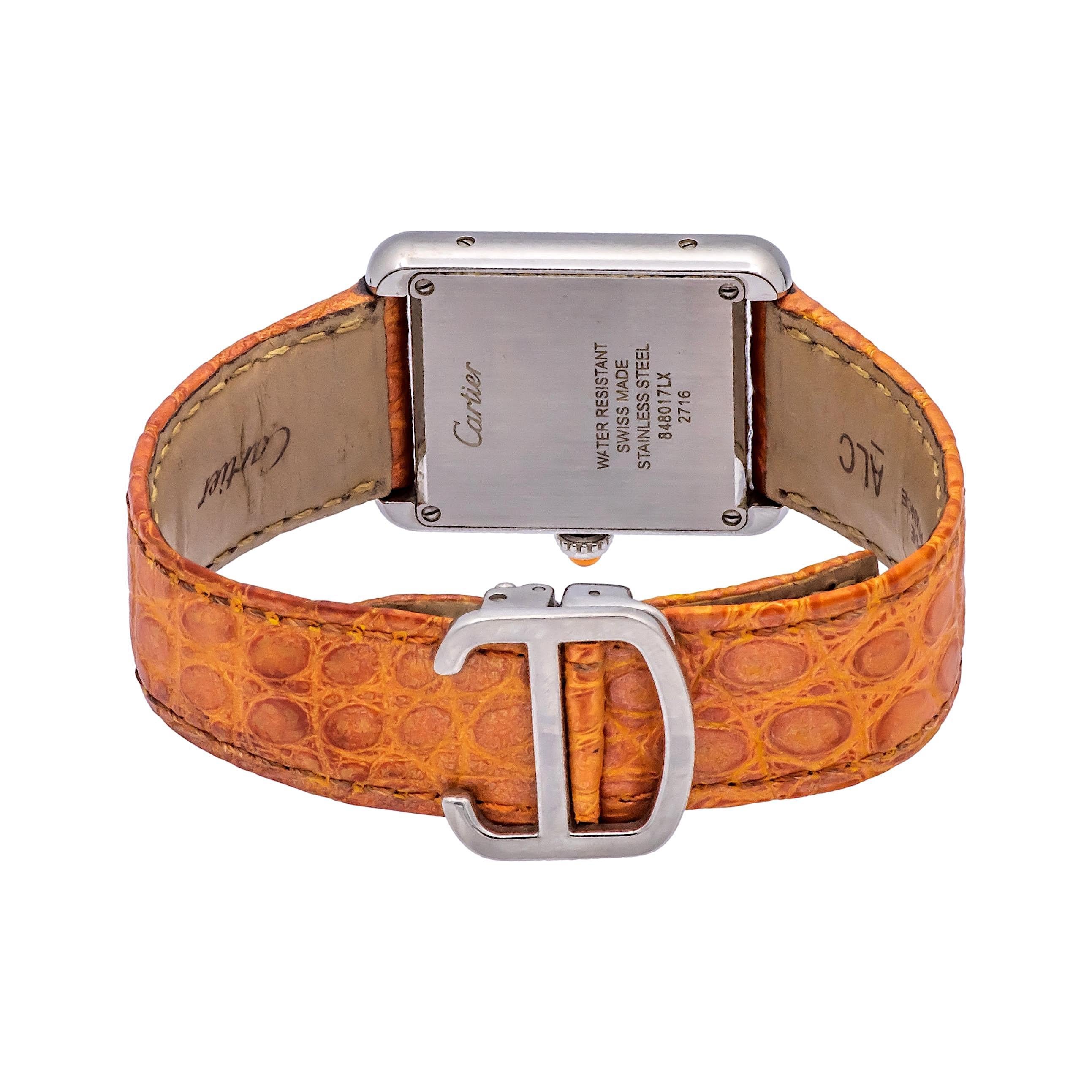 Pre-Owned CARTIER Orange Tank Solo Quartz Watch 2716 – The Diamond Oak