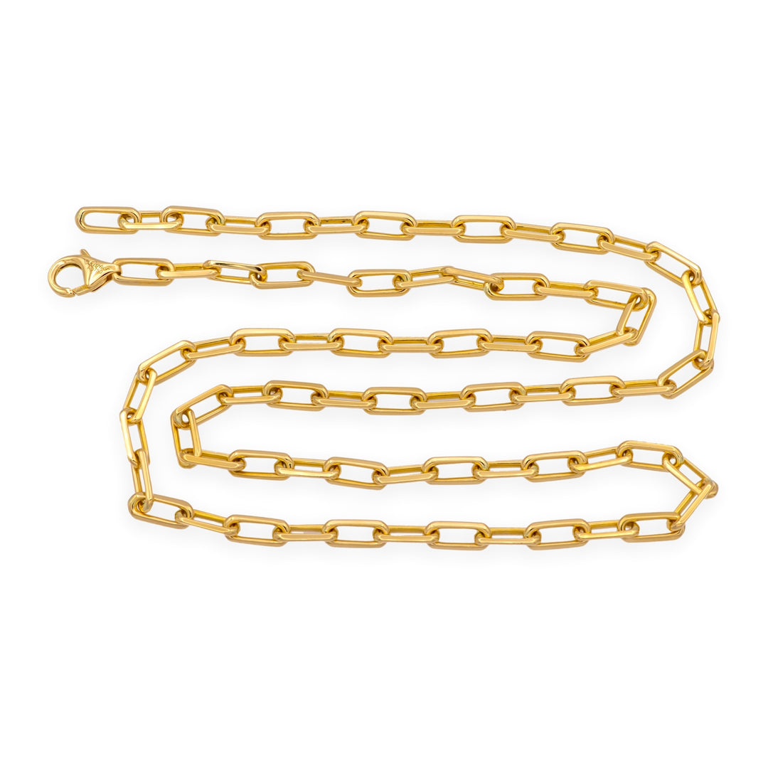 Cartier Santos 18K Y Gold Necklace Small links 20.5" w/ Box and Papers