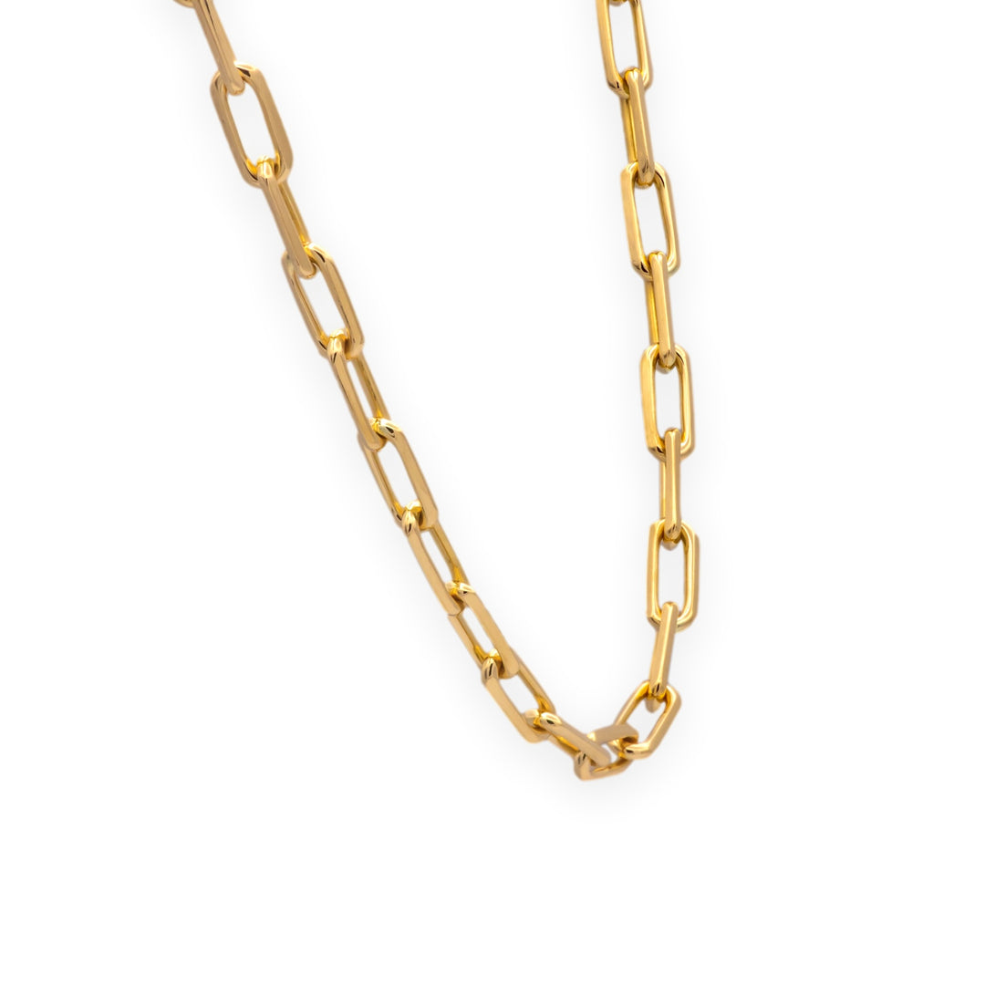 Cartier Santos 18K Y Gold Necklace Small links 20.5" w/ Box and Papers