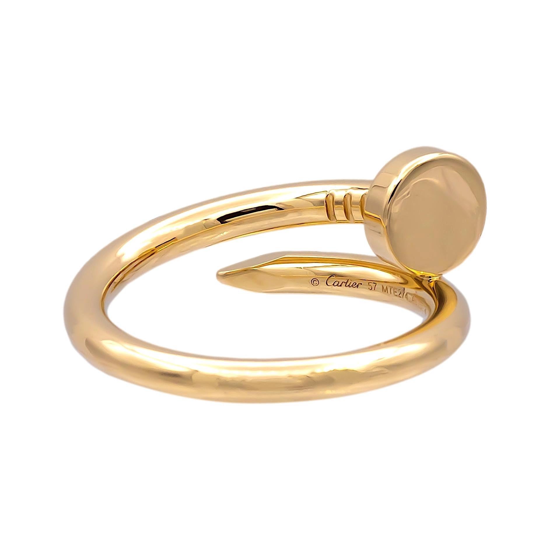 Cartier Juste Un Clou 18K Yellow Gold Ring Size 57 EU (8 US Cartier Juste Un Clou 18K Yellow Gold Ring Size 57 EU (8 US