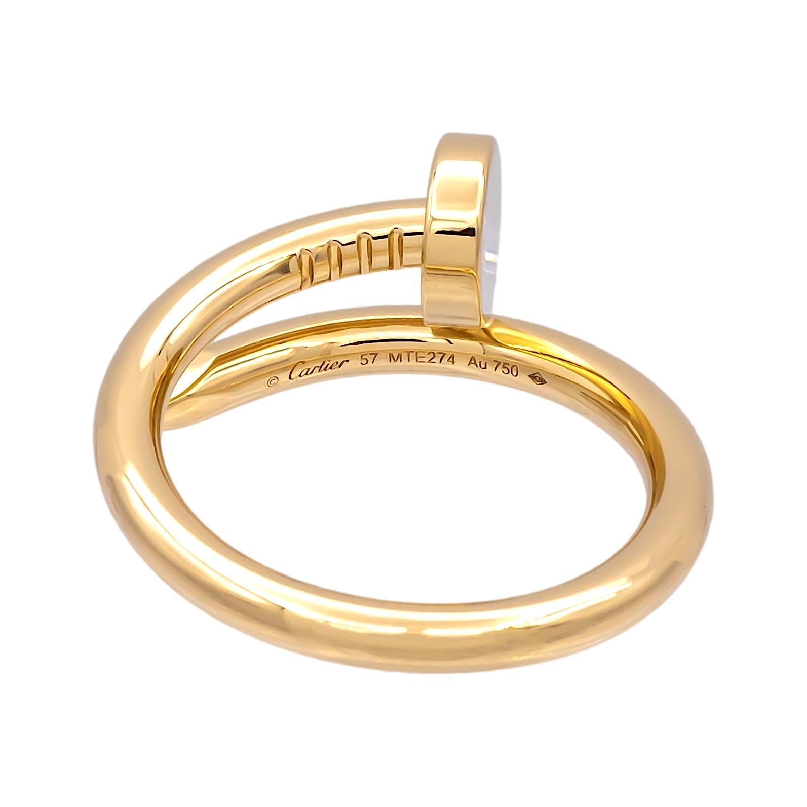 Cartier Juste Un Clou 18K Yellow Gold Ring Size 57 EU (8 US) – The