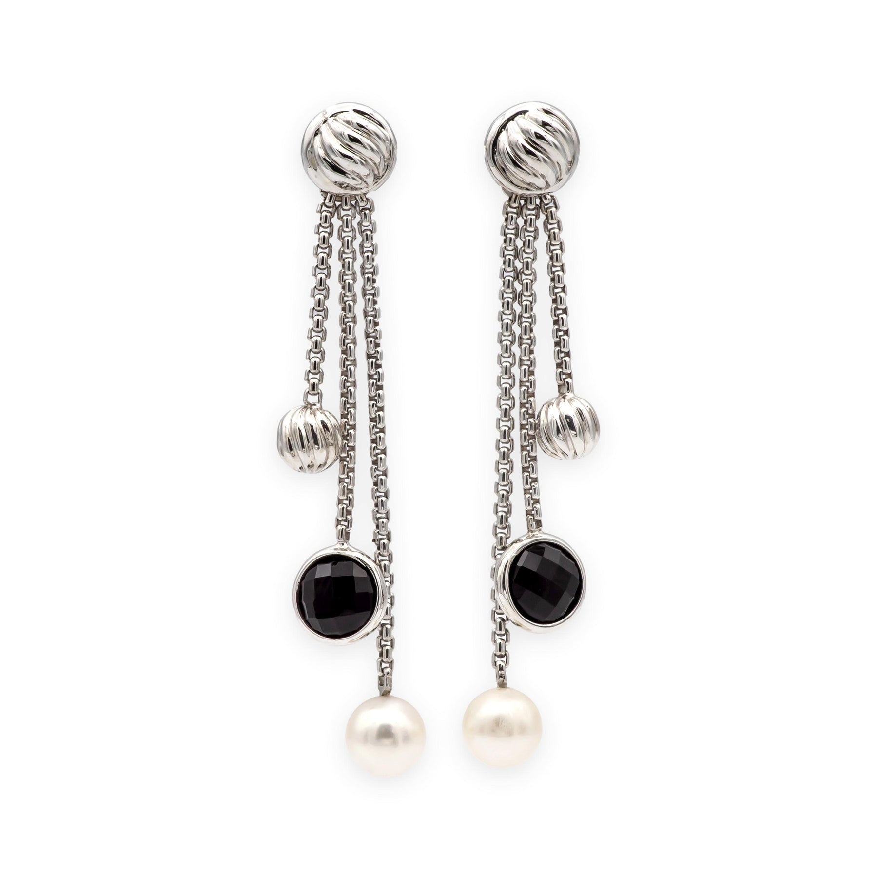 14K Sterling Silver Haven Pearl Drop Earrings - Hypoallergenic, Non-Tarnish | Le Sensor