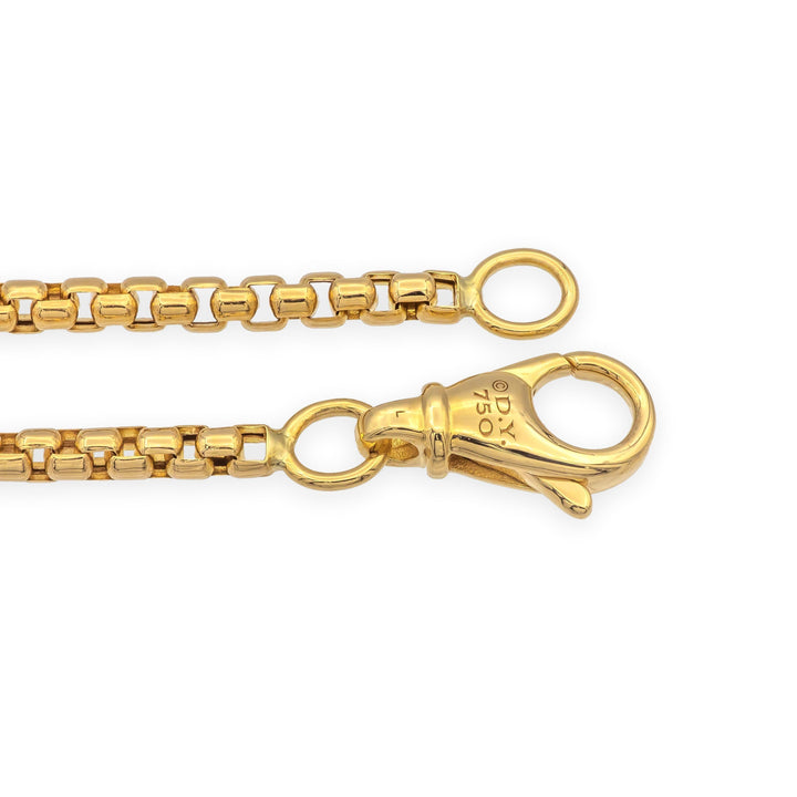 David Yurman 18K Yellow Gold 2.7mm Box Chain Necklace  24"