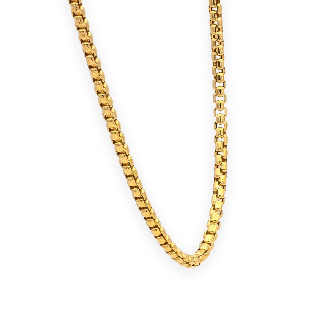 David Yurman 18K Yellow Gold 2.5mm 2.7mm Box Chain Necklace  22"