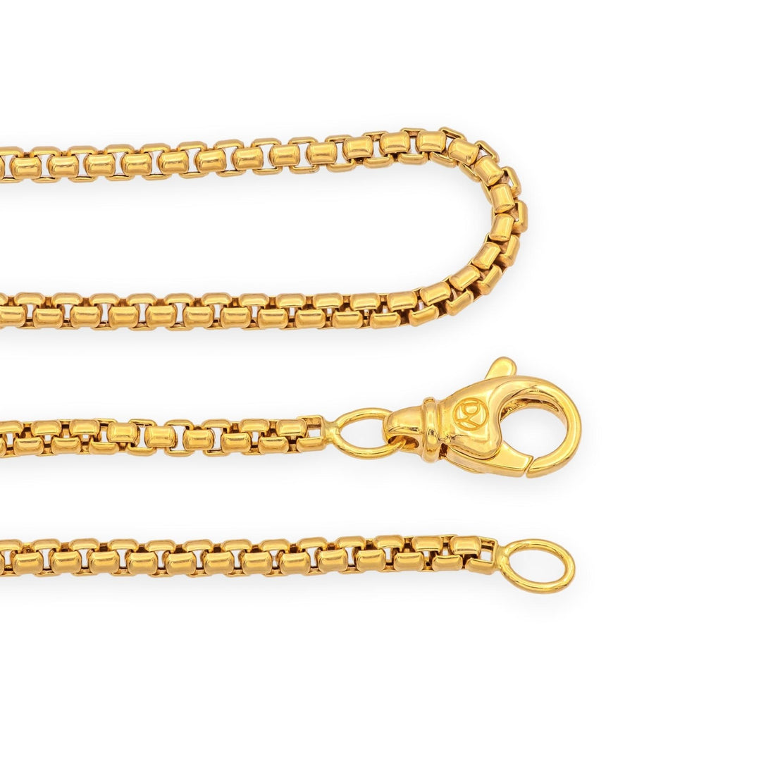 David Yurman 18K Yellow Gold 2.5mm 2.7mm Box Chain Necklace  22"