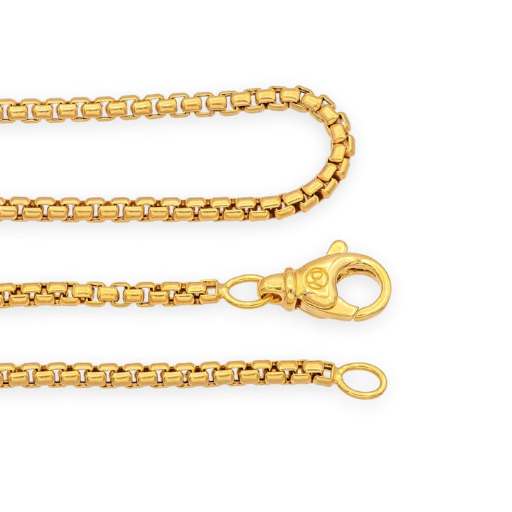 David Yurman 18K Yellow Gold 2.5mm 2.7mm Box Chain Necklace  22"